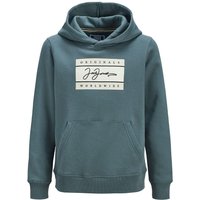 Jack And Jones Boys Logo Hoodie - Stormy Weather - 8