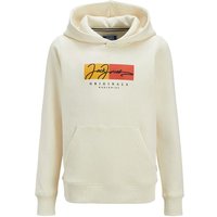 Jack And Jones Boys Logo Hoodie - Antique White - 12