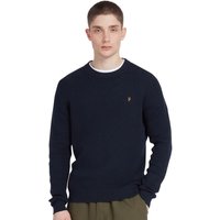Farah Mens Rainhill Honeycomb Sweater - True Navy - XL