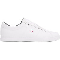 Tommy Hilfiger Mens Essential Leather Lace-Up Trainers - White - 5