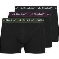 Jack And Jones Mens Soho Solid 3-Pack Trunks - Black - M
