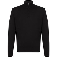 Paul & Shark Mens Shark Tag Extra Soft Wool 1/4 Zip Sweater - Navy - S