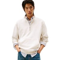 Tommy Hilfiger Mens Premium Essentials 1/4 Zip Sweater - Heathered Newsprint - XL