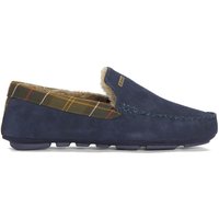 Barbour Mens Monty Suede Slippers - Navy - 8