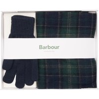Barbour Tartan Scarf & Glove Gift Set - Green Loch Tartan - One