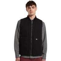 Dickies Mens Quilted Canvas Gilet - Black - XS