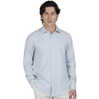 Paul & Shark Mens Cotton Flannel Shirt - Off White/Light Blue - S