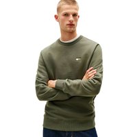 Tommy Jeans Mens Tonal Tommy Badge Sweatshirt - Pewter Green - S