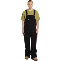 Dickies Mens Loose Canvas Bib Overalls - Black - XS