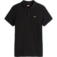Tommy Jeans Mens Flag Slim Polo Shirt - Black - S