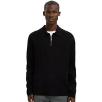 Selected Homme Mens Teller FN Relaxed Half-Zip Polo - Black - M
