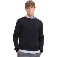 Jack And Jones Mens Emil Cable Knit Pullover Sweater - Black - 2XL