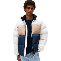 Tommy Jeans Mens Alaska Down Puffer Jacket - Ecru - XL