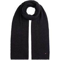 Tommy Hilfiger Flag Embroidery Ribbed Scarf - Charcoal Grey - One
