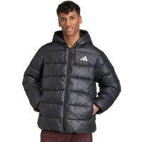 adidas Sportswear Mens Climawarm Synthetic Down Puffer Hooded Jacket - Black - S