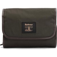 Barbour Waxed Hanging Washbag - Olive/Beacon - One