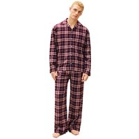 Tommy Hilfiger Mens TH Original Flannel Relaxed Pyjama Gift Box - Tartan Reiker Burgundy - S