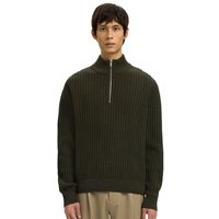 Selected Homme Mens Tom Knit Half-Zip Sweater - Forest Night - M