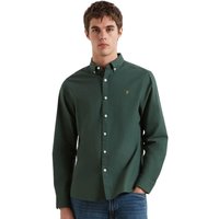Farah Mens Brewer Slim Fit Oxford Shirt - Poplar Green - 2XS