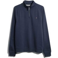 Farah Mens Jim Quarter Zip Sweatshirt - River Bed - M