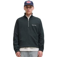 Jack And Jones Mens Norrebro EMB 1/4 Zip Sweatshirt - Forest River - XL