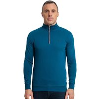 Tommy Bowe XV Kings Clothing Mens Falcons 1/4 Zip Sweater - Petrol Blue - M