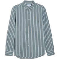 Farah Mens Steen Wide Stripe Shirt - Blue Tide Marl - S
