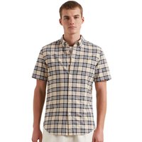 Farah Mens Brewer Check Short Sleeve Shirt - Birch Grey - S