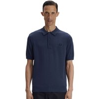 Fred Perry Mens Supima Cotton Knitted Shirt - Dark Airforce - S