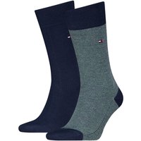 Tommy Hilfiger Mens 2-Pack Birdseye Socks - Navy/Multi - 6-8