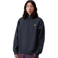 Carhartt WIP Mens Half Zip American Script Sweatshirt - Deep Night - XS