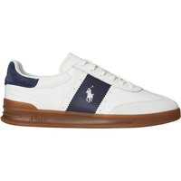 Polo Ralph Lauren Mens Heritage Aera Leather Trainers - Off White/Navy - 7