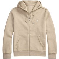 Polo Ralph Lauren Mens Double-Knit Full-Zip Hoodie - Tuscan Beige Heather - L