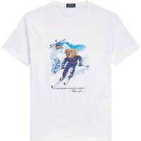 Polo Ralph Lauren Mens Custom Slim Fit Polo Bear T-Shirt - White/Active Bear - XS