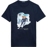 Polo Ralph Lauren Mens Custom Slim Fit Polo Bear T-Shirt - Worth Navy/Active Bear - S