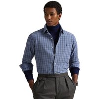 Polo Ralph Lauren Mens Custom Fit Brushed Oxford Shirt - Blue Heather - S