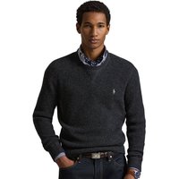 Polo Ralph Lauren Mens Waffle-Knit Wool-Cotton Sweater - Dark Granite - XL