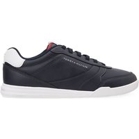 Tommy Hilfiger Mens Contrast Heel Leather Trainers - Desert Sky - 12
