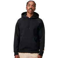 Carhartt WIP Mens Hooded Chase Sweatshirt - Black/Gold - XS