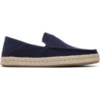 Toms Mens Alonso Rope Loafers - Navy Heritage Canvas - 10