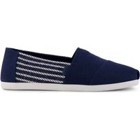 Toms Mens Alpargata Loafers - Navy Blue Nautical Stripe - 10