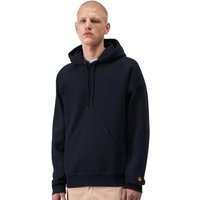 Carhartt WIP Mens Hooded Chase Sweatshirt - Dark Navy/Gold - XS