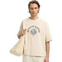 Selected Homme Mens Norman Graphic Boxy T-Shirt - Birch - L