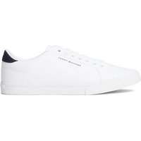 Tommy Hilfiger Mens Canvas Embossed Trainers - White - 11
