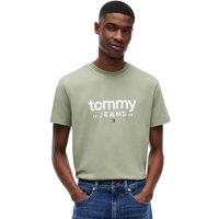 Tommy Jeans Mens Slim Graphic T-Shirt - Spring Olive - S