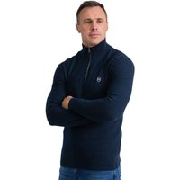 Tommy Bowe XV Kings Clothing Mens Byron Bay Twill 1/4 Zip Sweater - Admiral - M