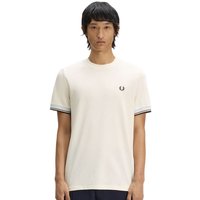 Fred Perry Mens Twin Tipped Cuff T-Shirt - Ecru - XL