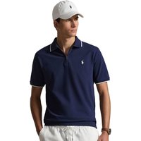 Polo Ralph Lauren Mens Classic Fit Stretch Mesh Zip Polo Shirt - Newport Navy - L