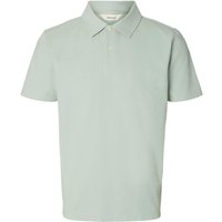 Selected Homme Mens Aiden Polo Shirt - Aqua Grey - S