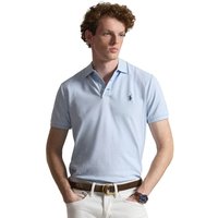 Polo Ralph Lauren Mens Custom Slim Fit Stretch Mesh Polo Shirt - Small Glen/Pebble Blue - M